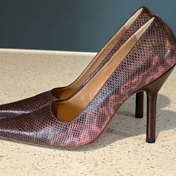 GORGEOUS Gucci Snakeskin Heels/Pumps - VINTAGE 1990's in AMAZING SHAPE - Sz 7B - Picture 8 of 11